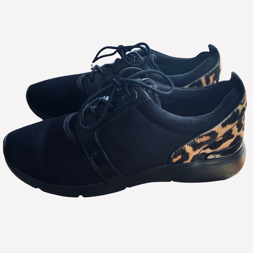 BRAND NEW MICHAEL KORS black/leopard running shoes